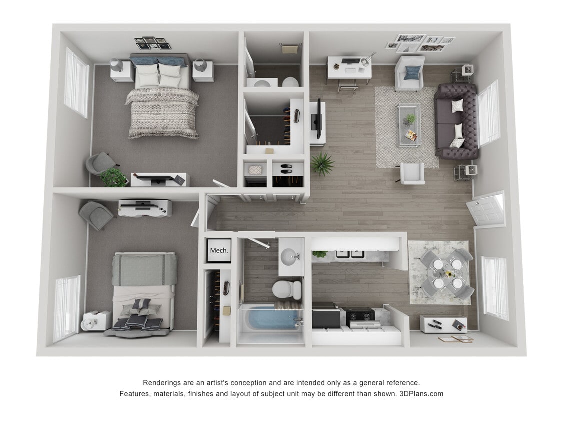 Floor Plan - 2 x 1.5 Small Standard -Call For Availability