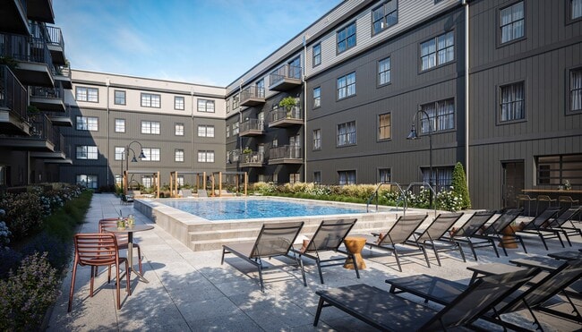 Resort style pool and sundeck - The Guild