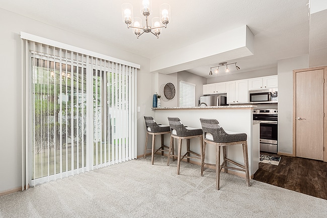 Open Living Room with Walkout Patio