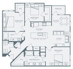 Plano de planta C1 de Aven Ridge