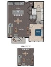 A9-1x1 floor plan 1414 Texas Downtown