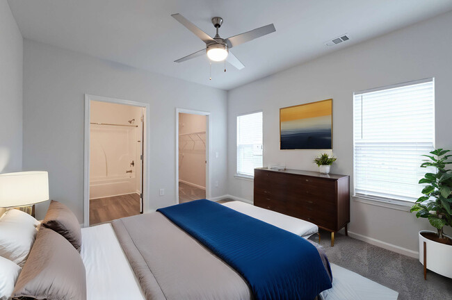 Primary Bedroom Two Bedroom Apt at Meadows of Graham - Brand NEW apartment community in Graham, NC - Meadows of Graham Apartments