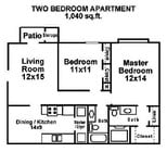 2BR/1BA