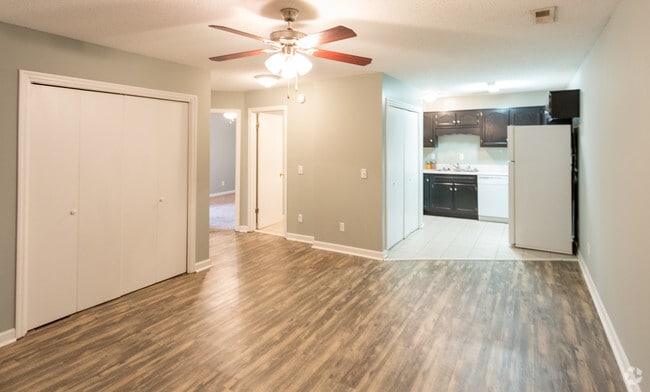 Living Room, Kitchen