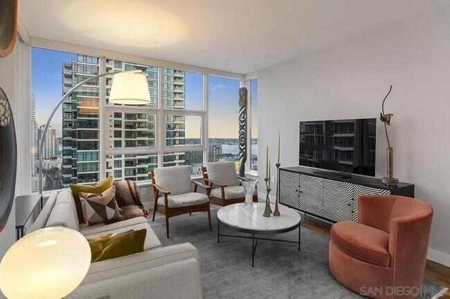 Living Room - 1325 Pacific Hwy Unit 2704 Luxury Condo