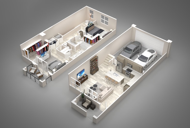 Hickory.png - 2 Bed/2 Bath