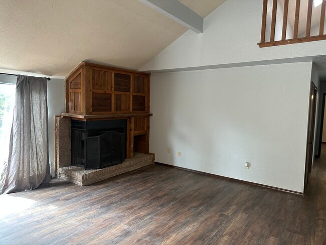 Living area plus fireplace
