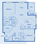 The Montauk: 2BR 2BA