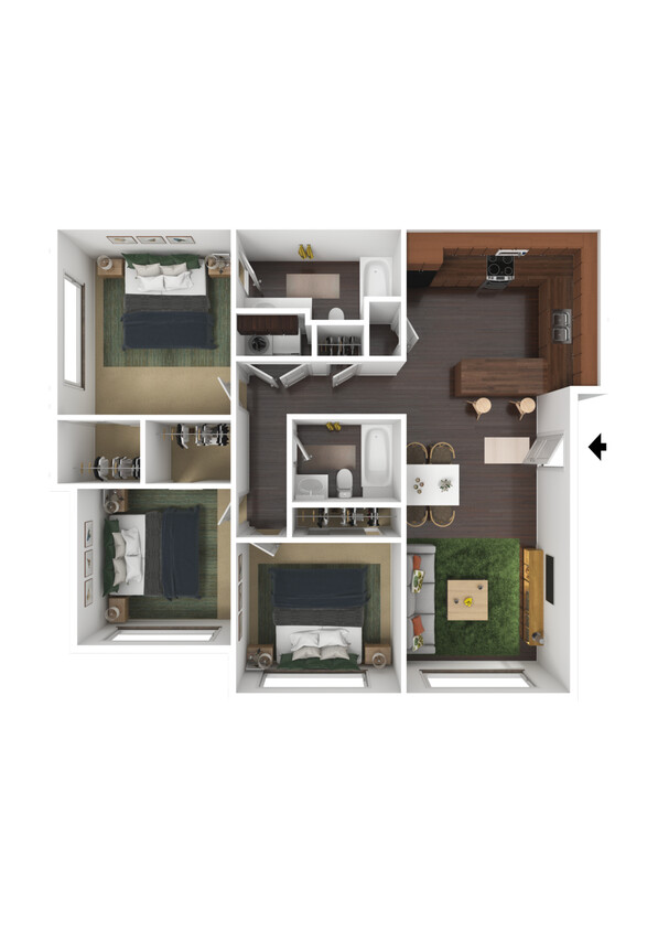 Floor Plan - Three Bedroom