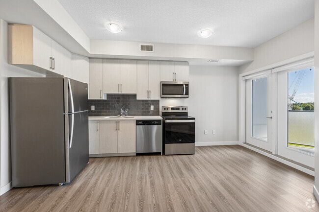 1 chambre, 1 salle de bain avec bureau - 553 pi² - Cuisine - Kingsland Junction