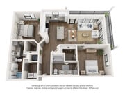 The Charter is a 1,195 SF two-bedroom two-bathroom apartment that blends comfort, refinement, and a sense of arrival.