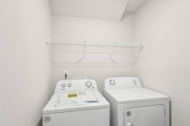 Full size washer and dryer in every home.