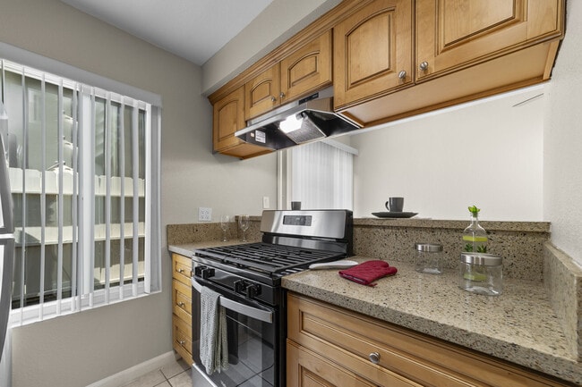 Kitchen at Olive Tree Townhomes in Costa Mesa, CA