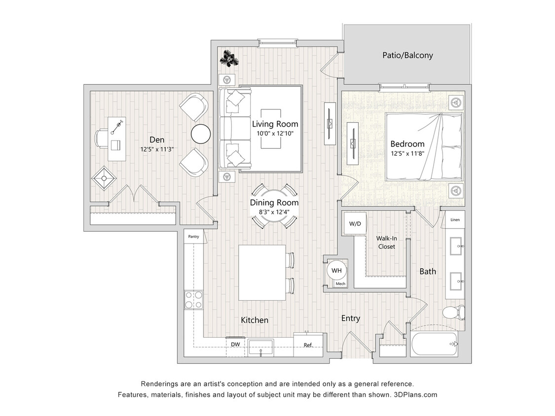 Apartamento flexible de una habitación con estudio - B1 - B1