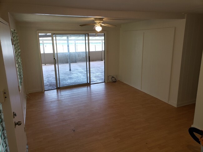 Unit C- View of living room that opens up to the lanai. - 47 -411 Kamehameha Hwy Unit C