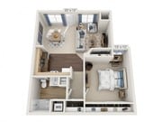 Floor plans are artist’s rendering. All dimensions are approximate. Actual product and specifications may vary in dimension or detail. Not all features are available in every apartment. Prices and availability are subject to change.