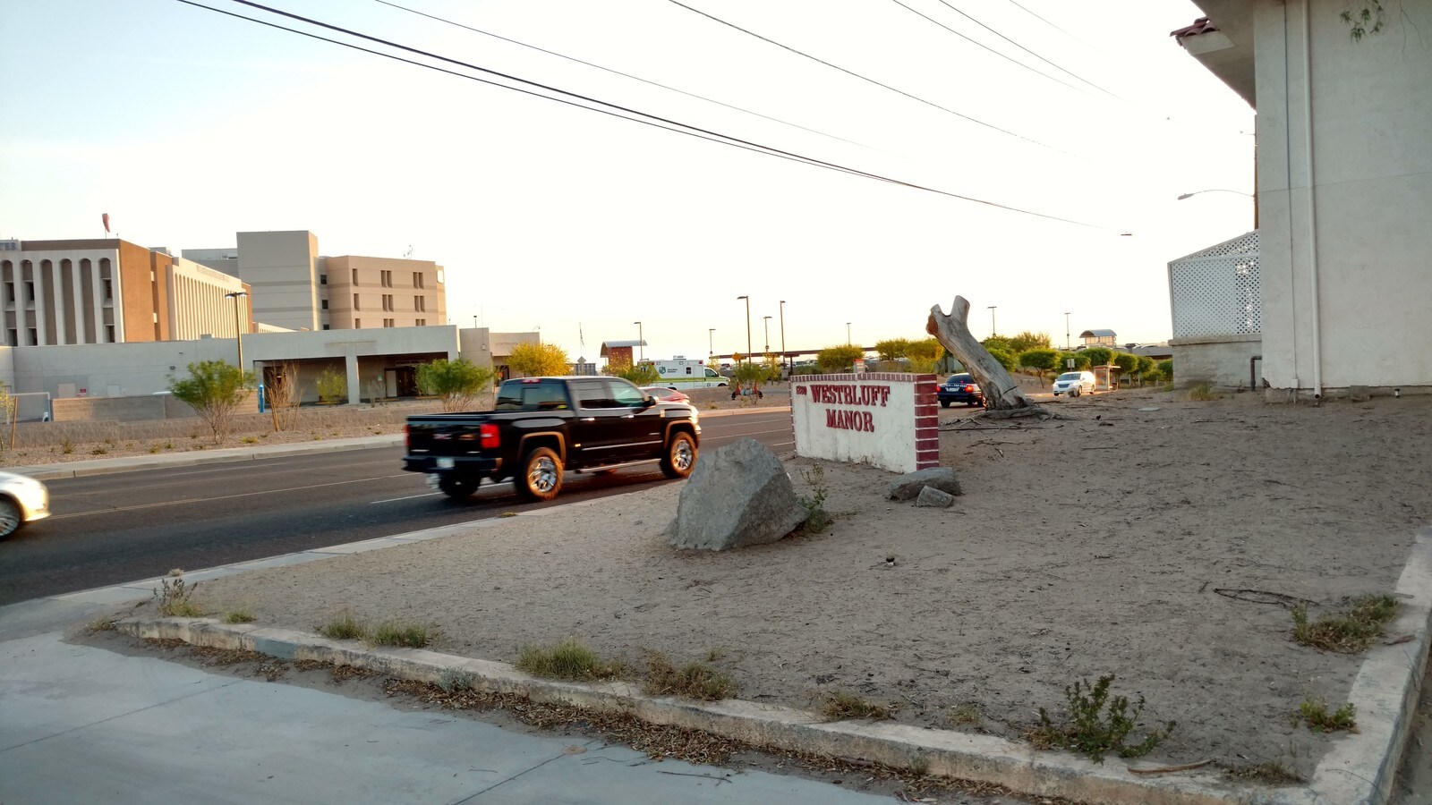 Entrance to Westbluff across from Hospital - Westbluff Manor