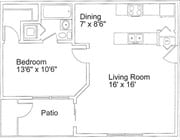 1BR/1BA