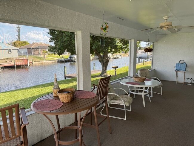 screened lanai on canal - 4527 SE 6th Pl