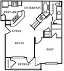 1BR/1BA