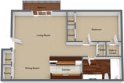 1BR 1BA Apartment