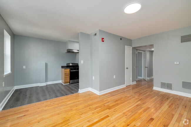 1HAB, 1BA - 900 ft² - Sala de estar/cocina - Church Lane Court