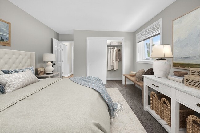 Welcome to Eagle Rock Apartments at Hudson, where modern design meets comfort. This beautifully appointed bedroom features spacious layouts and stylish finishes. Elevate your living experience—schedule a tour today and see your new home!