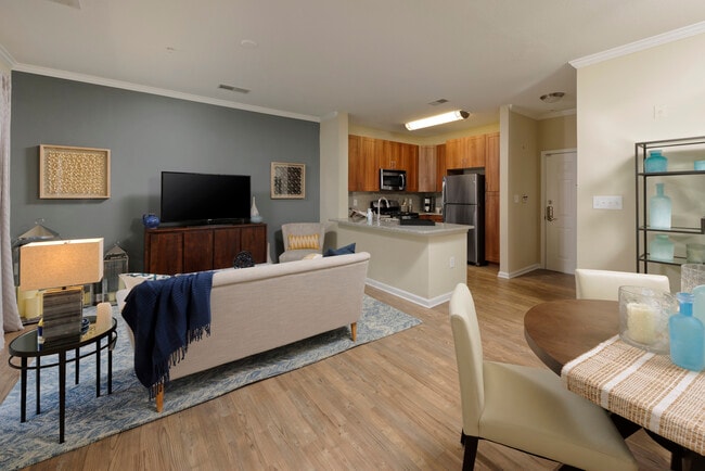 Hazelnut Finish Package kitchen, living and dining areas - Avalon at Arlington Square