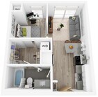 Plan K | 1 dormitorio, 1 baño