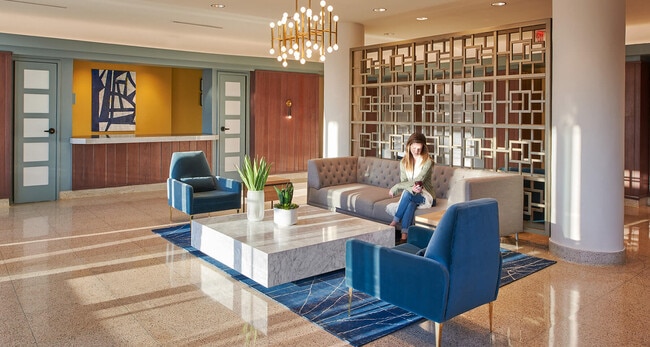 Our historically hip lobby offers space to chill out and get to know your neighbors.