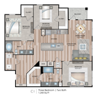 Plano de planta C1 The Madison en City Place