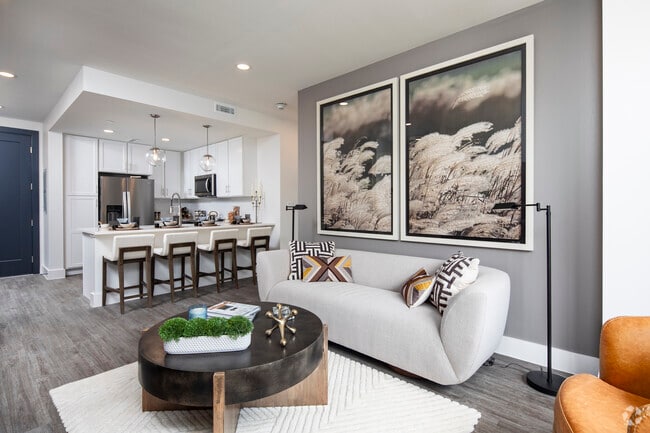 2BR, 2BA - 1,080SF - Living Room