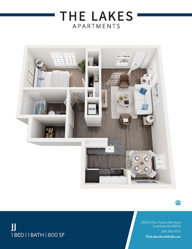 Floor Plan - 1 BED 1 BATH STYLE C