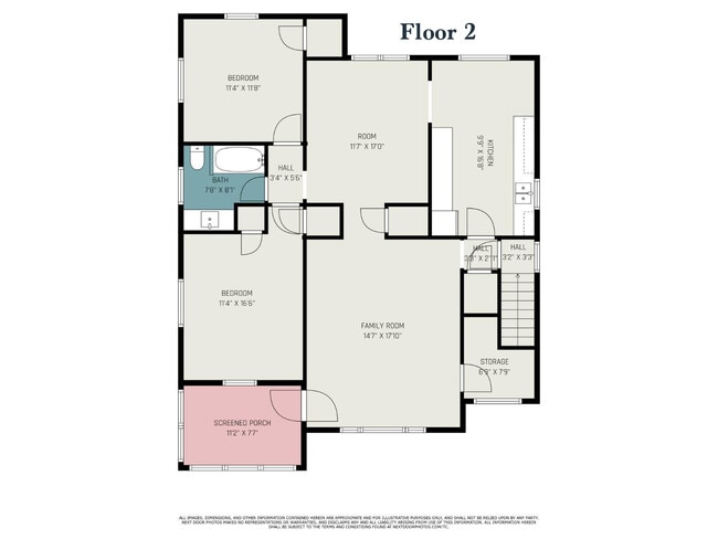 floorplan - 6035 Oakwood Ave Unit 6035 Oakwood Apt. 2