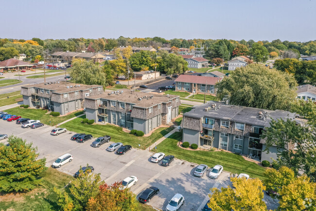 Aerial - Elm Village Apartments