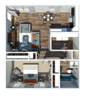 One Bedroom One Bathroom