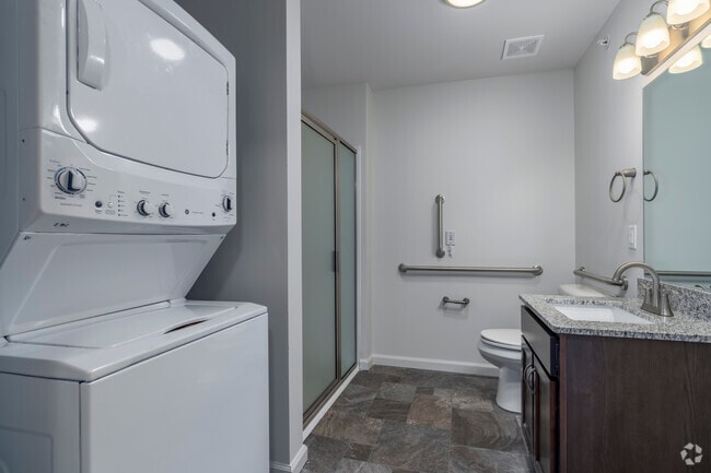 2BR, 1BA - 800SF - Bathroom/Laundry - The Willows Senior Apartments