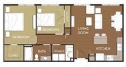 2BR/1BA
