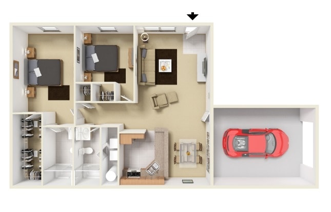 Bennington I 3D Furnished - Freedom Crossing Apartments