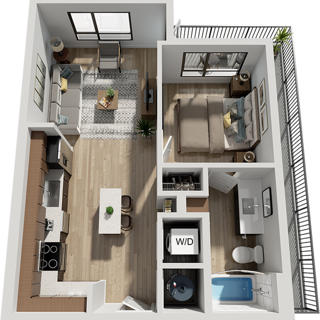 A1-Floor-Plan-Signature-Music-Row-Apartments-Nashville-TN - Signature Music Row