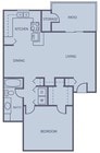 1BR/1BA
