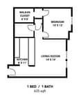 1 Bedroom 1 Bath Garden II