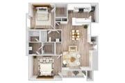 2 Bedroom | 2 Bath | 1030 SF