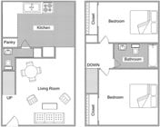 2 Bed 1.5 Bath Townhome