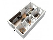 1x1 furnished