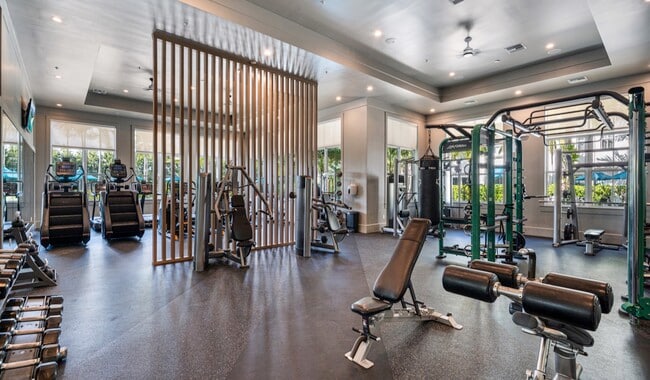 Fitness centers provide free weights, cardio and strength training equipment