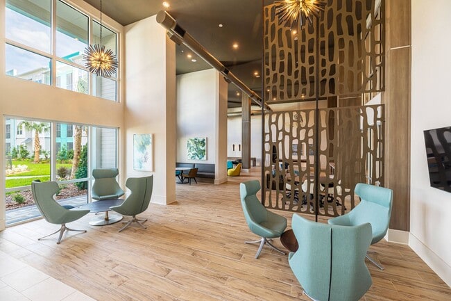 Clubhouse Seating Area - Comfortable resident space for relaxing, working, meeting friends or gathering with neighbors.