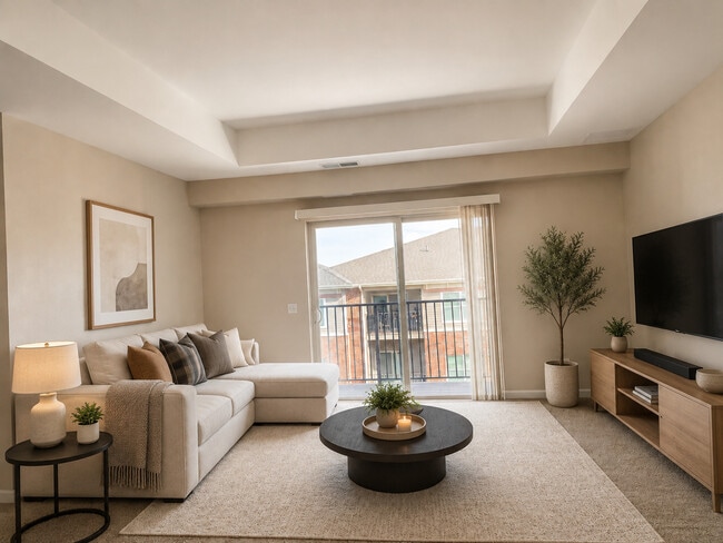 Spacious Living Room at Tuscany Place Apartments in Papillion, NE