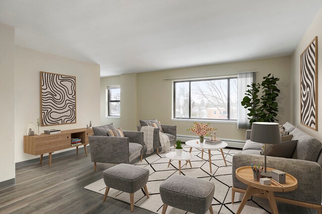 Sala de estar - Cleveland Terrace Apartments