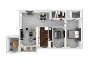 2 bed 1 bath den 1026 sqft